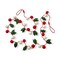 72-inch Green Holly Leaves Red White Berries Wool Felt Garland Doorway Tabletop Wall Mantel Home Decoration Christmas Tree Decor